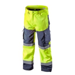 Pantaloni de lucru, reflectorizanti, impermeabili, galben, model Visibility, marimea XL/56, NEO