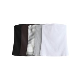 The Set Top ciocolatiu / gri deschis / negru / alb