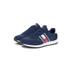 Tommy Jeans Sneaker low 'Classic' bleumarin / roșu / alb