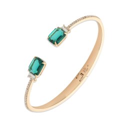 Lauren Ralph Lauren Brățară auriu / verde smarald / transparent