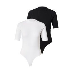ABOUT YOU Tricou body 'May' negru / alb