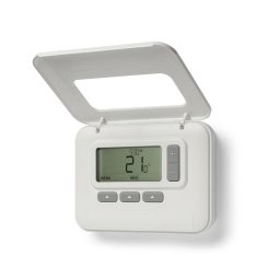 Termostat de ambient pentru centrala, cu fir, Honeywell T3, programabil, digital,Afisaj LCD Specificatii tehnice Utilizare:Pentru centrale termice Tehnologie: Digital Model termostat: cu fir Temperatura minima programabila: 5°C Temperatura maxima