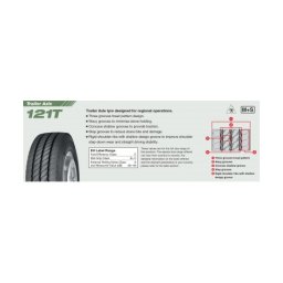 YOKOHAMA 121T 265/70R19.5 143J TRAILER REGIONAL