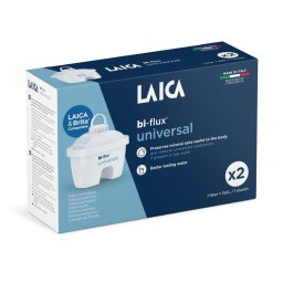Cartuse filtrante Laica Bi-flux Universal, pachet 2 buc, compatibil Brita