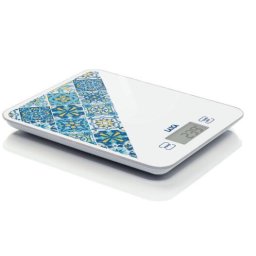 Cantar de bucatarie KS5013, capacitate mare de 10 kg și precizie 1 g, funcție TARA, sticlă securizată, sistem de agățare, design mediteraneean