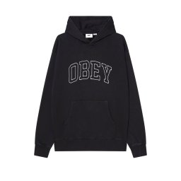 OBEY Futer Collegiate Faded Hood Fleece 112470263 DIB digital black faded wash