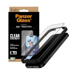 Folie PanzerGlass Ultra-Wide Fit pentru iPhone 17 / 16 Pro, EasyAligner, negru