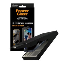 Folie PanzerGlass Ultra-Wide Fit pentru iPhone 17 Pro, FASTFIT IN-A-BOX, negru