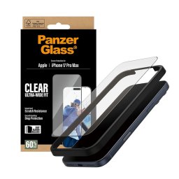 Folie PanzerGlass Ultra-Wide Fit pentru iPhone 17 Pro Max, EasyAligner, negru