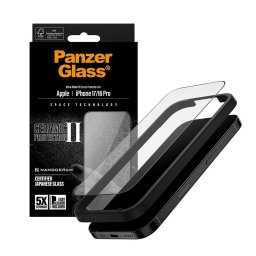 Folie pentru iPhone 17 / iPhone 16 Pro - PanzerGlass® Ultra-Wide Fit Ceramic II Screen Protector w. EasyAligner - Black