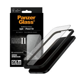 Folie PanzerGlass Ultra-Wide Fit Ceramic II pentru iPhone 17 Air, EasyAligner, negru
