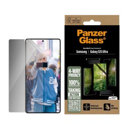 Folie pentru Samsung Galaxy S25 Ultra - PanzerGlass® Ultra-Wide Fit ECO MATRIX 4-way Privacy Screen Protector - Black