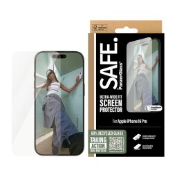 Folie PanzerGlass SAFE Ultra-Wide Fit pentru iPhone 16 Pro, protectie clara