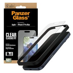 Folie PanzerGlass Classic Fit pentru iPhone 17 Pro Max, EasyAligner, clear