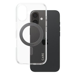Husa Husa pentru iPhone 16 - PanzerGlass® CARE Feature Black Kickstand & MagSafe - Clear