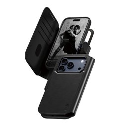 Husa Husa pentru iPhone 17 Pro - PanzerGlass® CARE Feature MagSafe Case Tango Two-in-One Wallet - Black