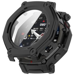 Husa pentru Amazfit T-Rex 3 Pro + Folie - Techsuit Defense360 Pro - Matte Black