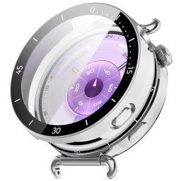 Husa pentru Huawei Watch GT 6 41mm + Folie - Techsuit Defense360 Pro Bezel - Silver