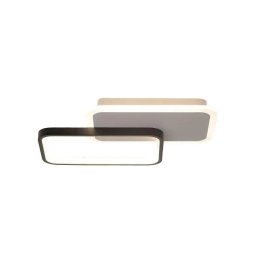 Lustra LED cu telecomanda CAROLINA , 50W, 2 Elemente, lumina Rece/Calda/Neutra, Dimabila, Negru