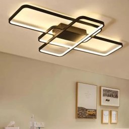 Lustra LED cu telecomanda AXIS, 96W, 3 Elemente,, lumina Rece/Calda/Neutra, Dimabila, Negru