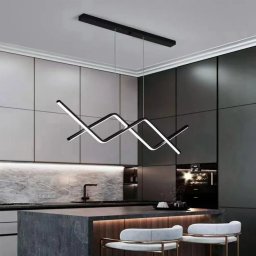Lustra LED suspendata cu telecomanda NANCY, 72W, lumina Rece/Calda/Neutra, Dimabila, Negru, Inaltime Reglabila