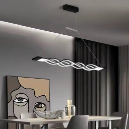 Lustra LED suspendata cu telecomanda WAVE, 76W, 4 Cercuri, lumina Rece/Calda/Neutra