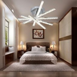 Lustra LED cu telecomanda LUELLA, 68W, Liniara, lumina Rece/Calda/Neutra, Dimabila, Argintiu