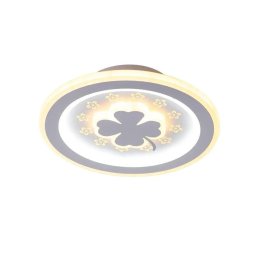 Lustra LED TRIFOI RGB ROZA, 24W, lumina Rece/Calda/Neutra, Alb