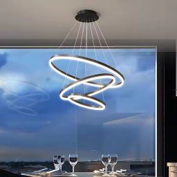 Lustra LED suspendata Pagano, 46W, 4000K, 30x40x49cm, Negru, Inaltime Reglabila