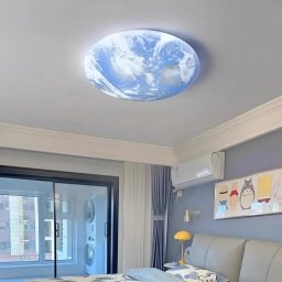 Lustra LED EARTH, 39W, Diametru 35cm, lumina Rece/Calda/Neutra, Albastru