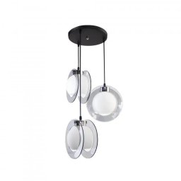 Pendul Luna, 3 E27, Negru, Metal, 8932/3