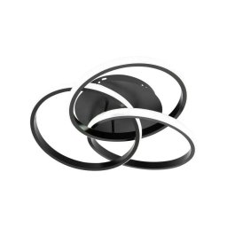 Lustra LED cu telecomanda VECTOR VORTEX 96W, 3 Elemente, lumina Rece/Calda/Neutra, Dimabila, Negru