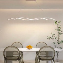 Lustra LED cu telecomanda STUDIO JELENA, 35W, lumina Rece/Calda/Neutra, Dimabila, Alb