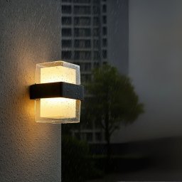 Aplica LED Exterior AMIRA, 2 Surse de lumina, Lumina Calda, Negru