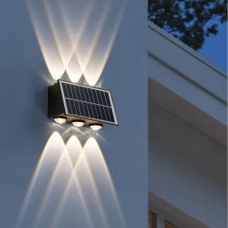 Aplica LED Exterior Solaris, 6 Surse de lumina, Lumina Calda, Negru