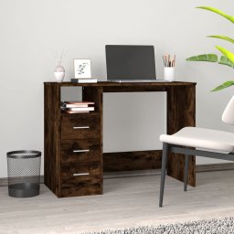 Gossi birou cu sertare, stejar afumat, 102x50x76 cm, lemn prelucrat