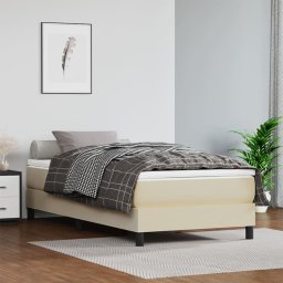 Gossi cadru de pat, crem, 90x190 cm, piele ecologica