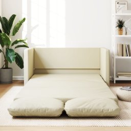 Gossi canapea extensibila 2 in 1, crem, 112x174x55cm, piele ecologica
