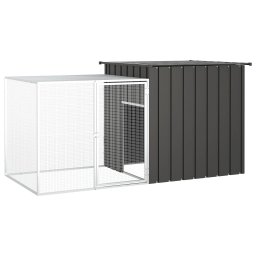 Gossi cotet pentru pasari, antracit, 200x91x100 cm, otel galvanizat