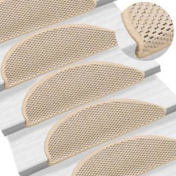 Gossi covorase scari autoadezive 15 buc berber 56x17x3cm aspect sisal