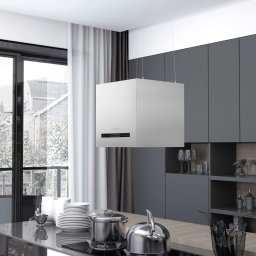 Gossi hota suspendata insula lcd senzor tactil 37 cm otel inoxidabil