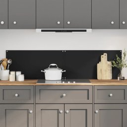 Gossi panou antistropi bucatarie 2 buc. negru 80x50cm sticla securiz.
