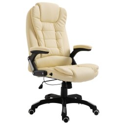 Gossi scaun de birou, crem, piele ecologica