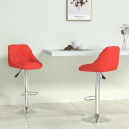 Gossi scaune de bar, 2 buc., rosu, piele ecologica