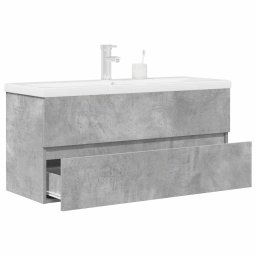 Gossi set mobilier de baie, 2 piese, gri beton, lemn compozit