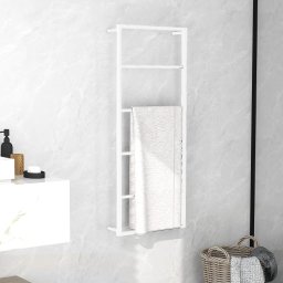 Gossi suport de prosoape, alb, 45x10x115 cm, otel