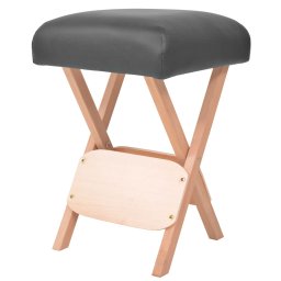 Gossi taburet pliabil de masaj cu sezut gros de 12 cm, negru