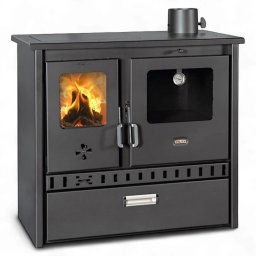 Soba otel pentru incalzit si gatit, lemne, cu plita si cuptor, Prity 1P36D, 10.9 kW, clasa A+, Control Total, evacuare Dreapta,
