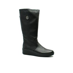 Cizme damă Rieker negre îmblănite, din mix de piele granulată RIKY4470-01N-41 EU