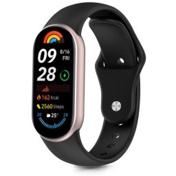 Husa Curea Tech-Protect IconBand Pure pentru Xiaomi Smart Band 8 / 9 / 10 / NFC, silicon confortabil, neagră